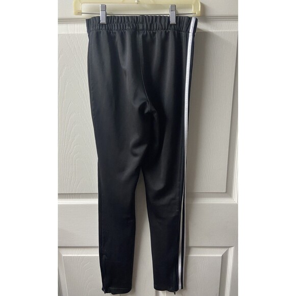 Adidas Sport Running Pants Womens Size S Black White Striped Jogging Pullon - Picture 3 of 7
